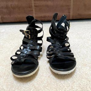 Steve Madden Black Gladiator Sandal